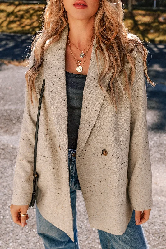 Elegant Double Breasted Trench Coat Timeless Lapel Coat