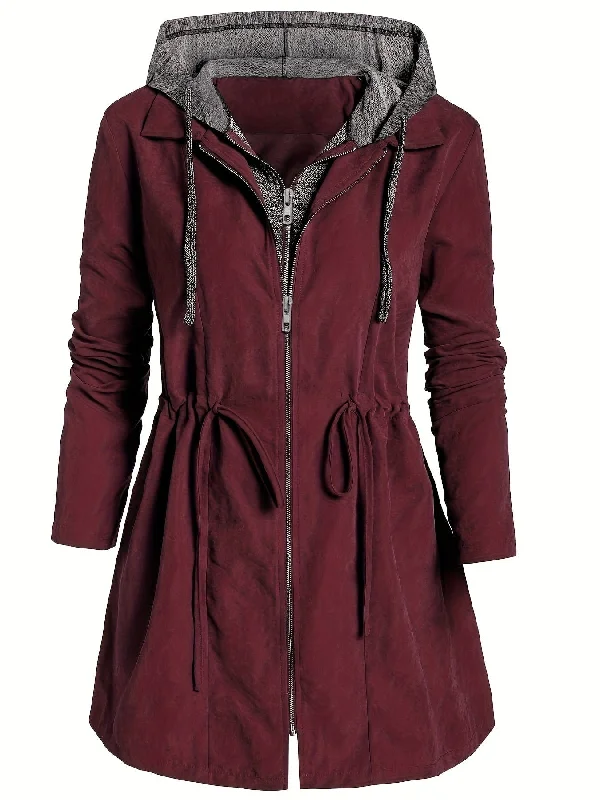 Plus Size Everyday Hooded Coat