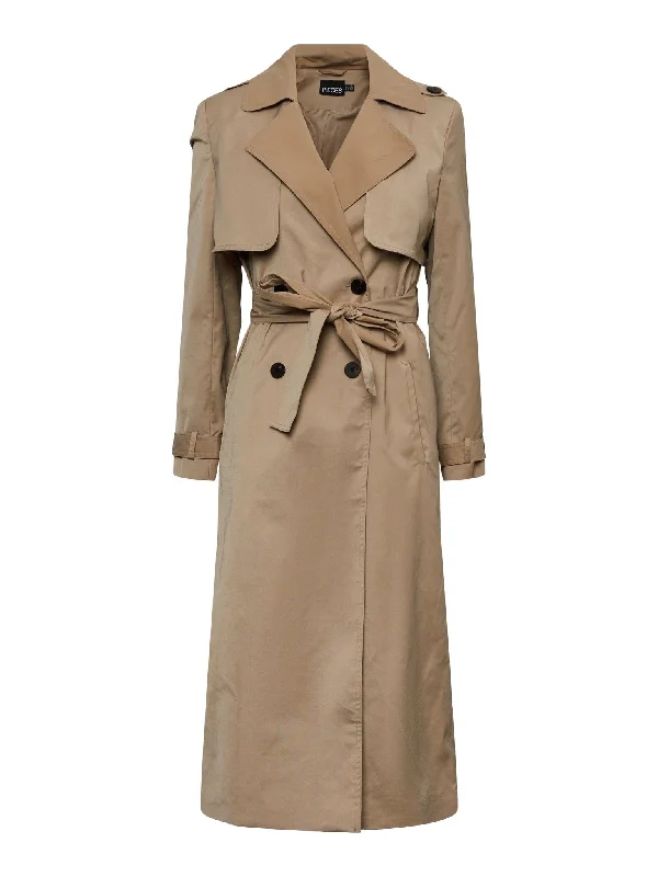 Nikkie Long Belt Trenchcoat - Silver Mink