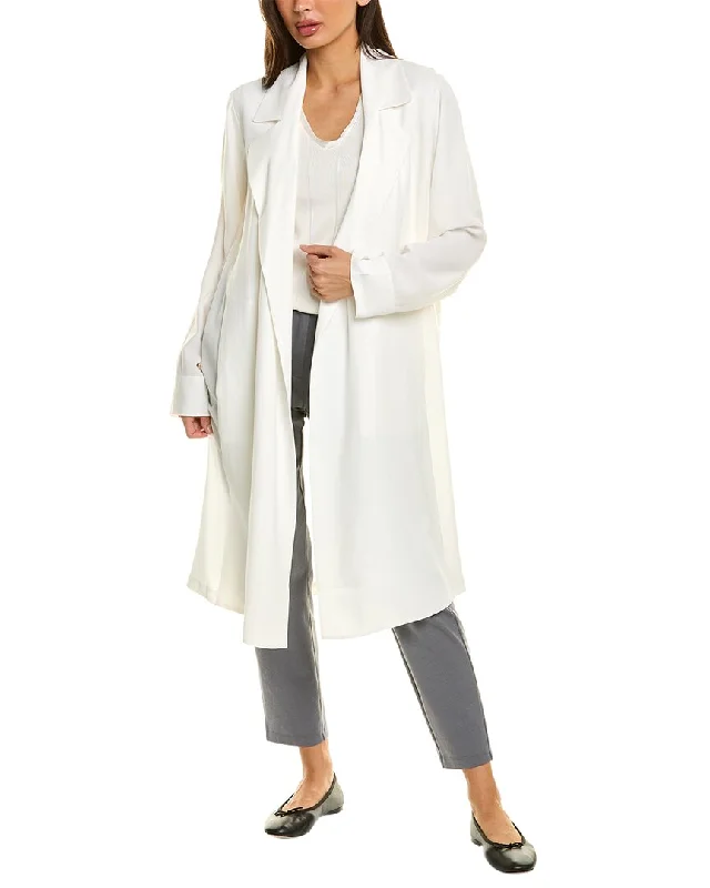 Eileen Fisher Silk Trench Coat