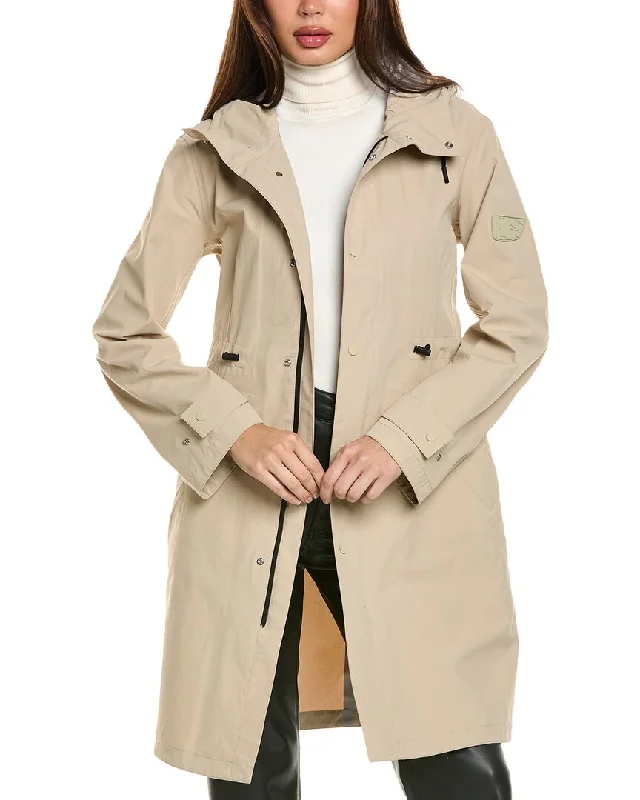 Burberry Drawstring Waist Hooded Trench Coat