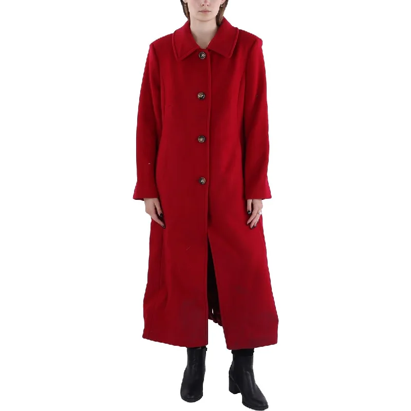 Womens Wool Blend Long Trench Coat