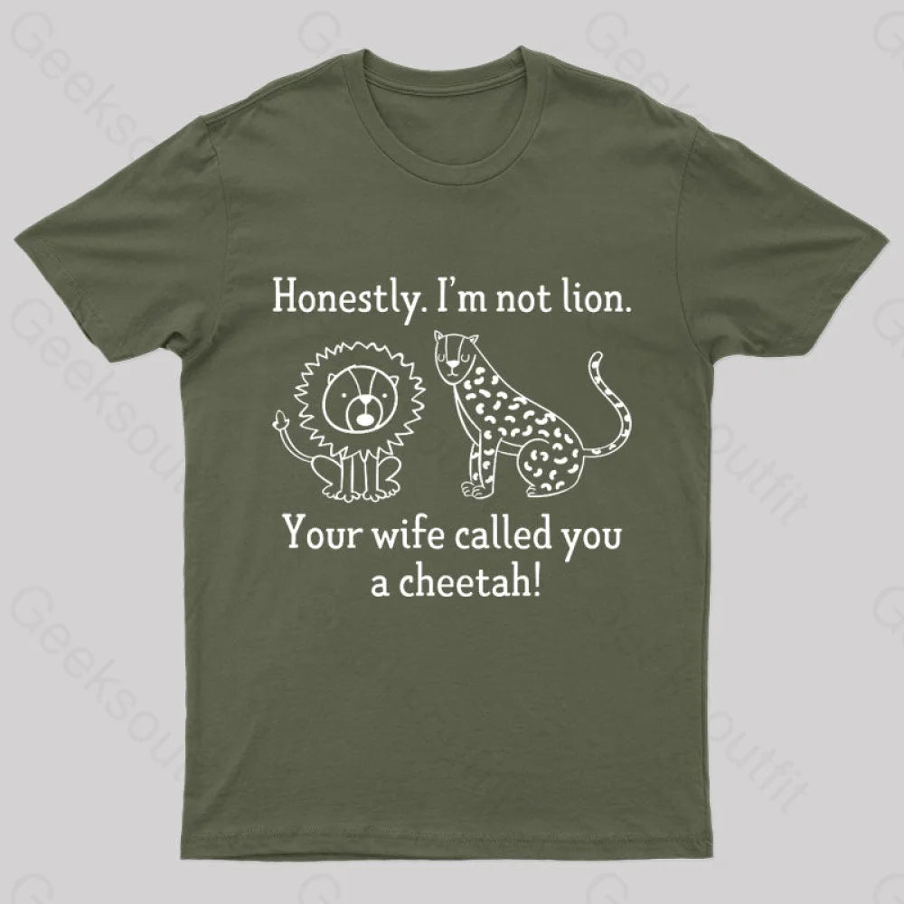 Lion Cheetah Geek T-Shirt