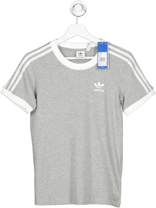 adidas Grey Adicolor Classic 3-stripes T-shirt BNWT UK XS