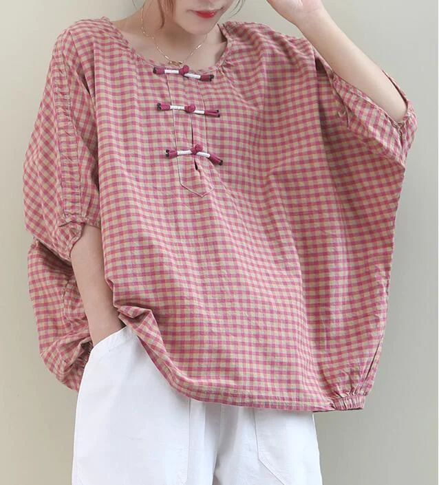 Loose Casual T-Shirts Summer Women Cotton Tops 6107