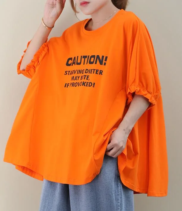 Loose Casual T-Shirts Summer Women Cotton Tops 707