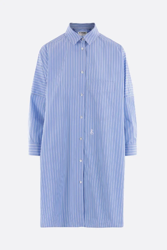 striped poplin oversize shirt