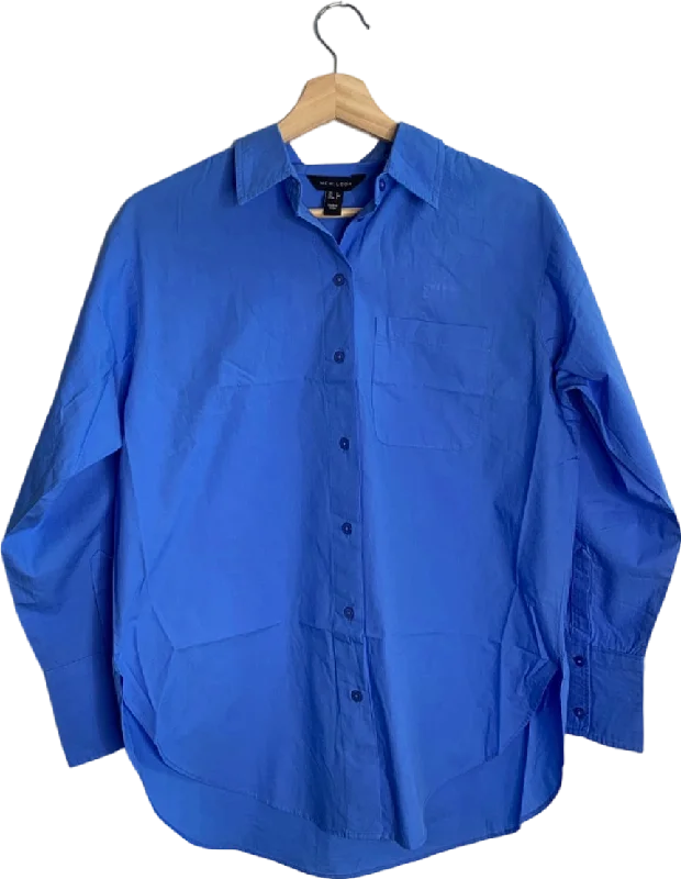 New Look Blue K Percy Poplin Shirt UK 6