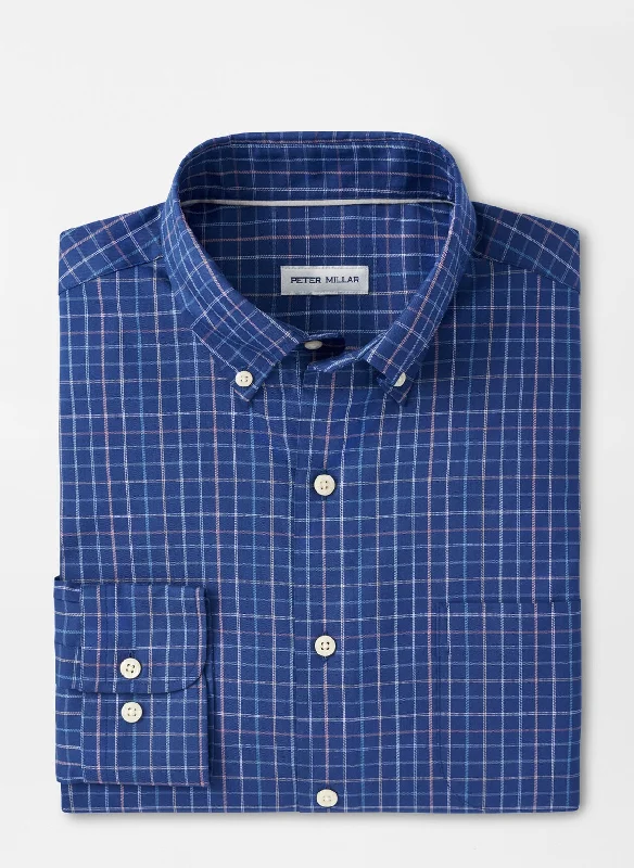 Patten Crown Lite Cotton Sport Shirt (Navy)