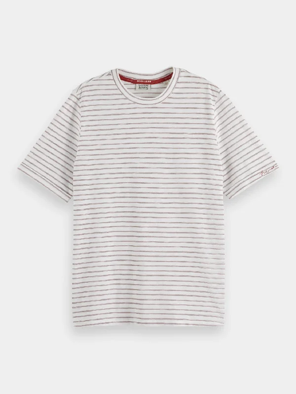 Relaxed-fit lurex striped t-shirt